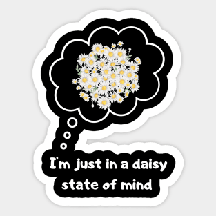 Daisies Flora Minimalist Retro Vintage Positive Sticker